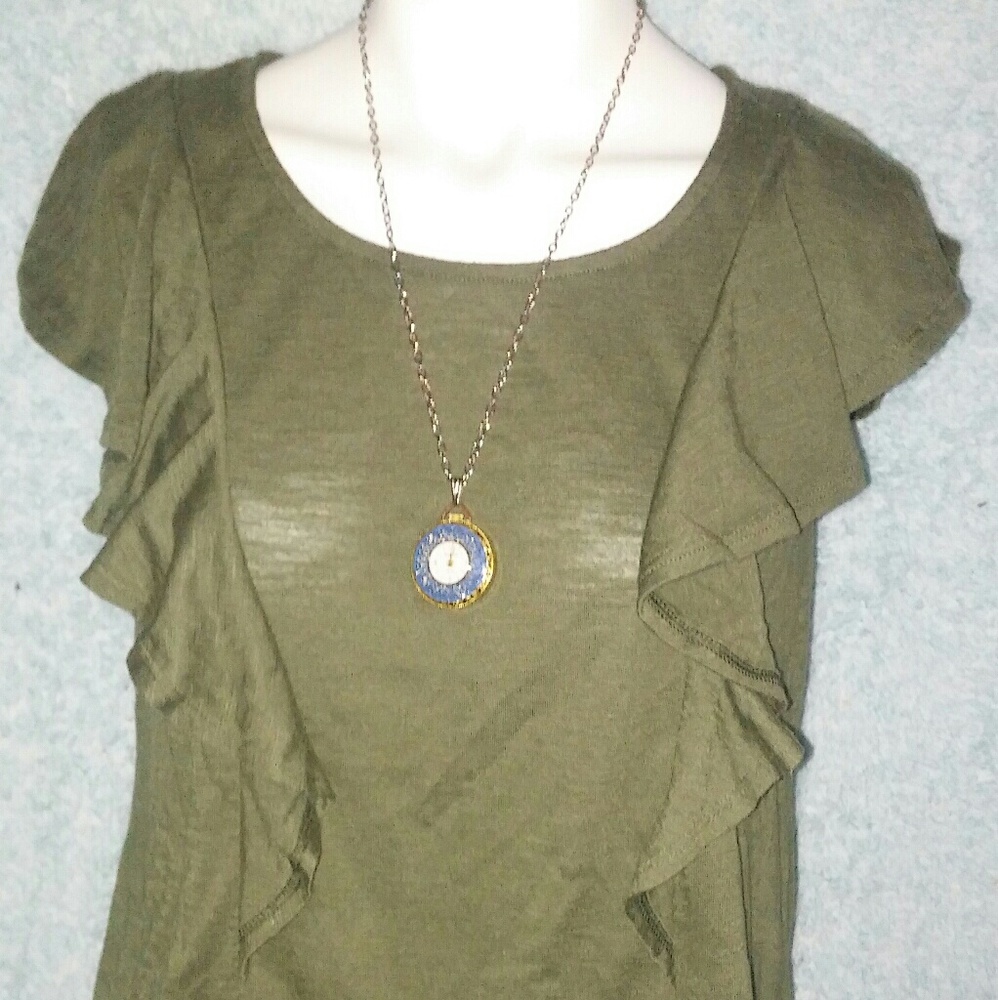Soft Jersey Scalloped Front Sleeveless T-shirt